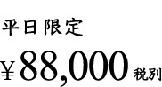 平日限定88000円